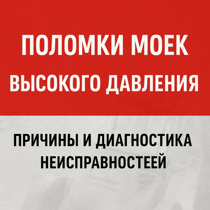 Поломки моек высокого давления - Причины и диагностика неисправностей