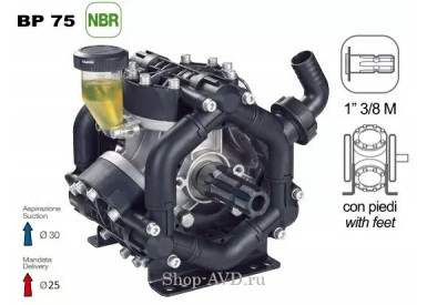 Насос мембранный Comet® серия BP75 1" (67 л/мин; 20 бар); вал ВОМ 1"3/8