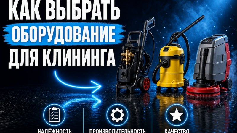 Как выбрать оборудование для клининга: мойки высокого давления, пылесосы и поломоечные машины