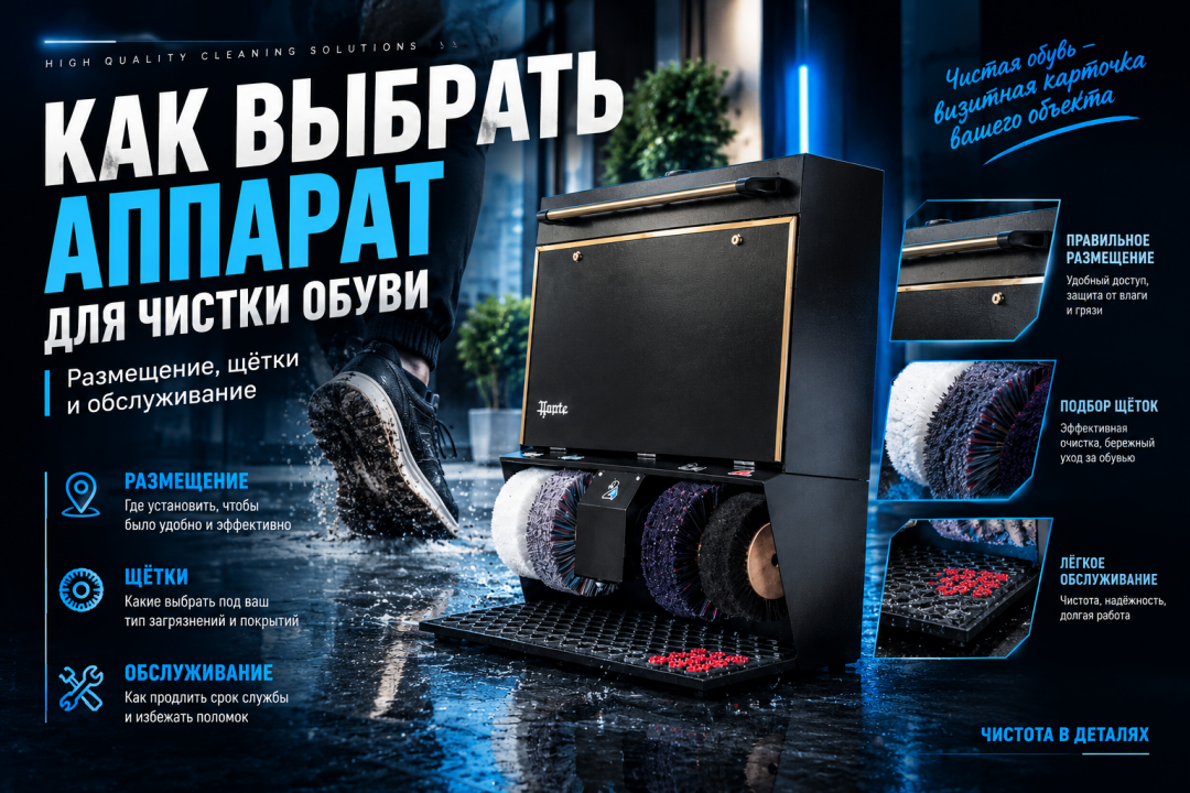 Как выбрать аппарат для чистки обуви: размещение, щётки и обслуживание