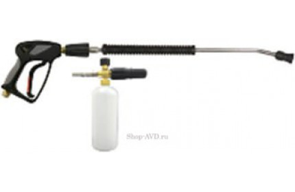 Пенокомплект TORNADO  (KW, ниппель нержавейка, муфта-байонет латунь, 250 bar), копье L=60cm, пистолет М22 вращ.