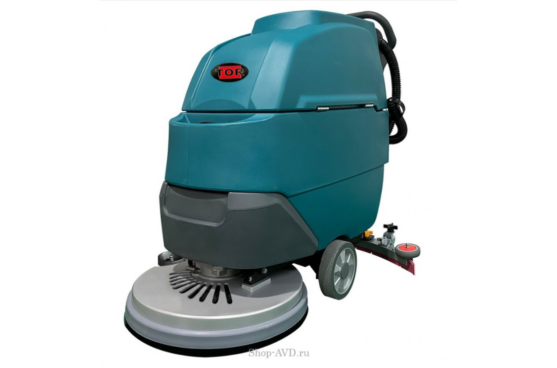 Аккумуляторная поломоечная машина TOR JH-530A Lithium (2100 м²/ч, 530 мм, баки 50/56 л, Li-Ion 24 В/100 А·ч)
