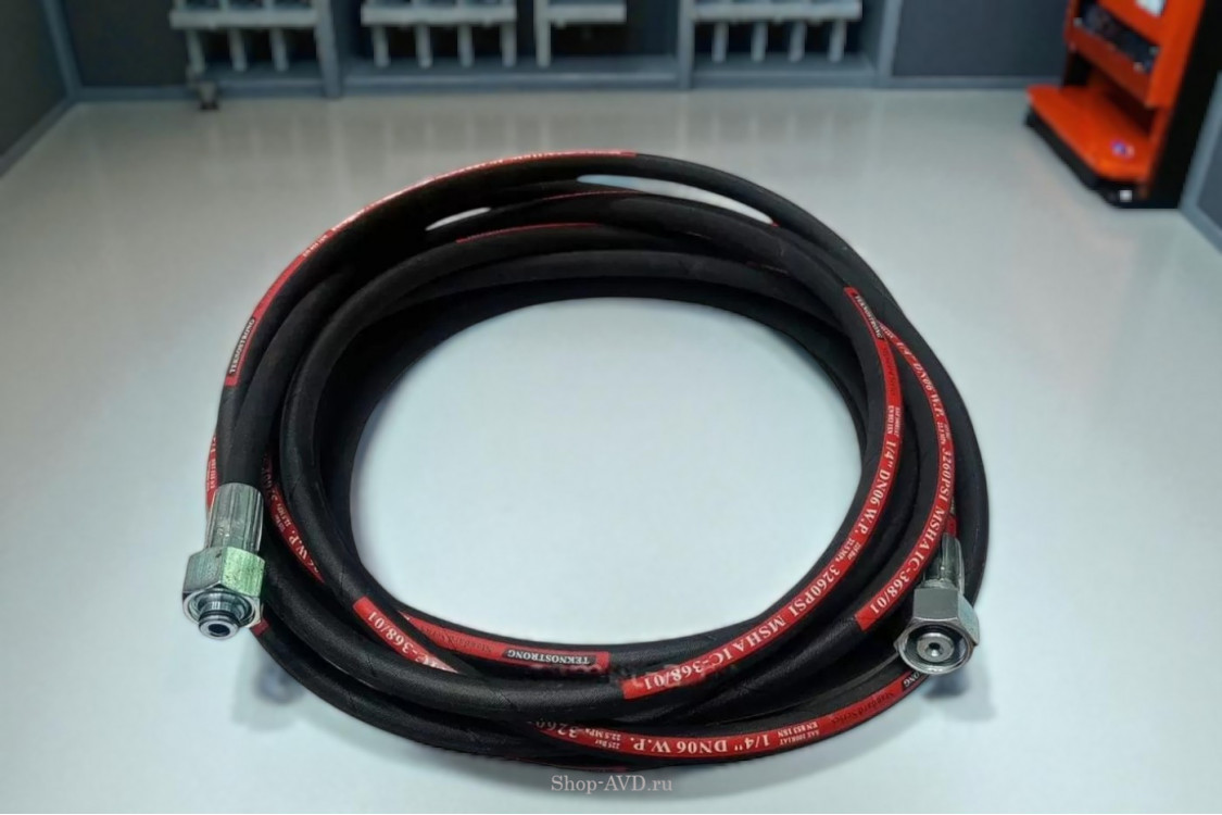 Рукав высокого давления Comet 2SN6; 22х1,5 г под ключ - 22х1,5г под ключ; 15м + защита от изгиба