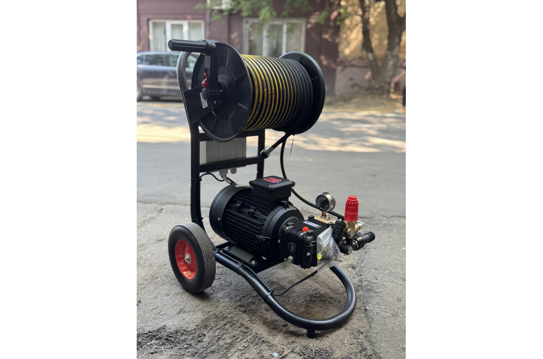 АВД Тритон Т 15/200 TS 5.5 Т (на тележке + электрика с тепловым реле + Выключатель потока + фильтр)