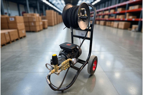 АВД ТРИТОН AR 14/160 BP 3 T (на тележке, с катушкой,манометром, электрика с тепловым реле, регулятор VRT3 160 бар легкий старт)