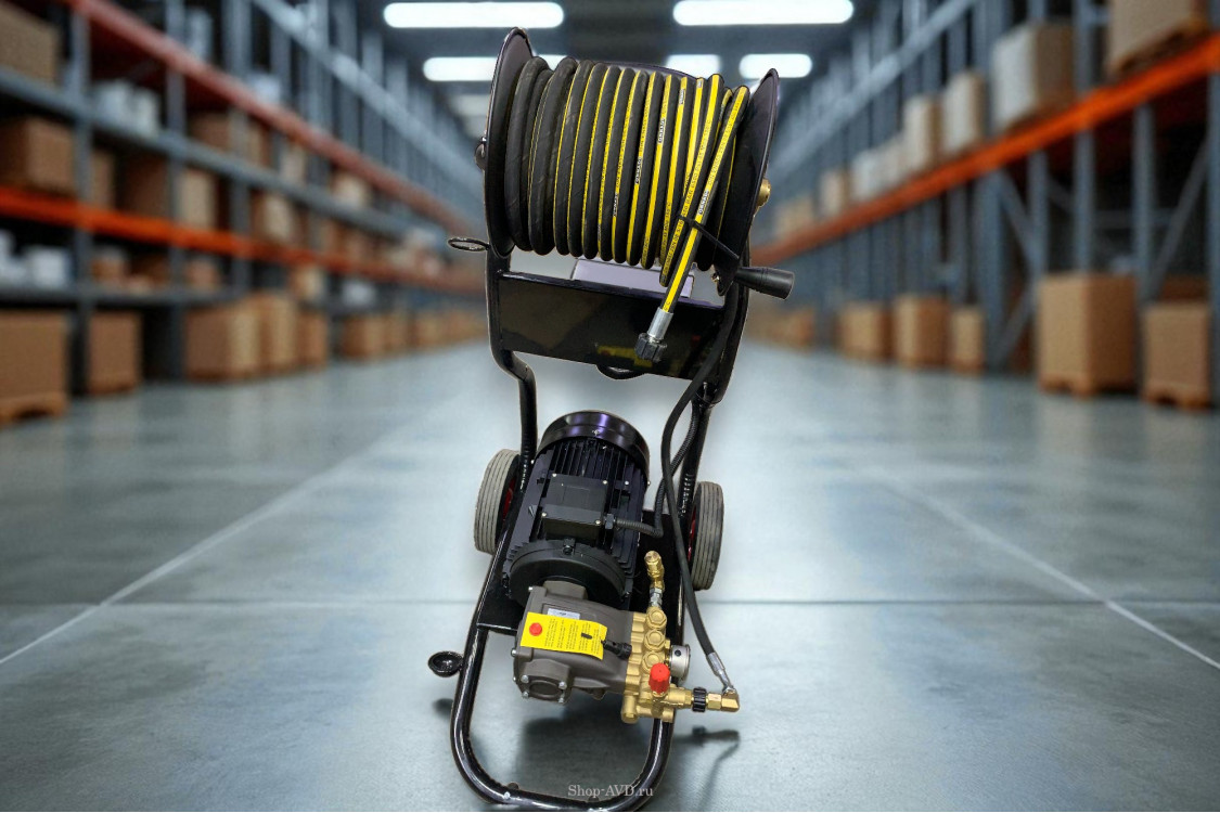 АВД Тритон M 21/250 BP 9.0 на тележке, катушка 30 м, аварийный клапан, манометр, фильтр)