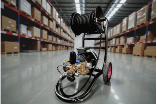 АВД Тритон AR 15/200 VRT 5.5 T (на тележке с барабаном, манометр, электрика с теплозащитой )