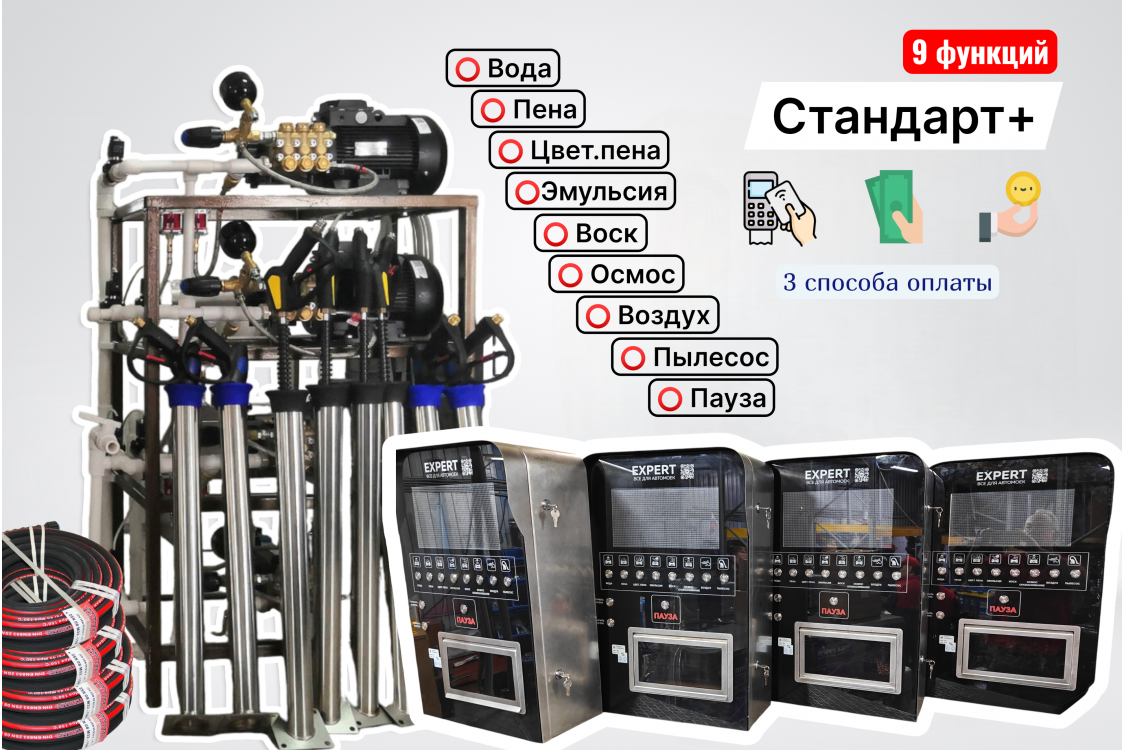 Комплект для СамоМойки Стандарт+ (9 функций)