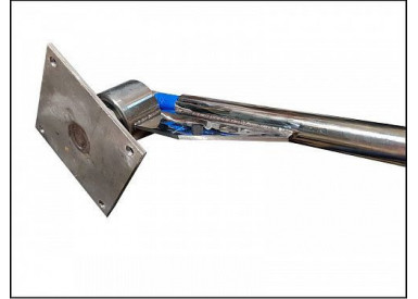 Консоль поворотная изогнутая н/ж 1800мм 22x1,5ш-ш