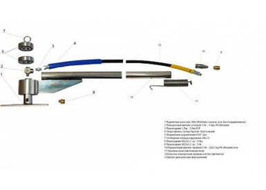Консоль поворотная с наклоном (10гр) н/ж 2000мм