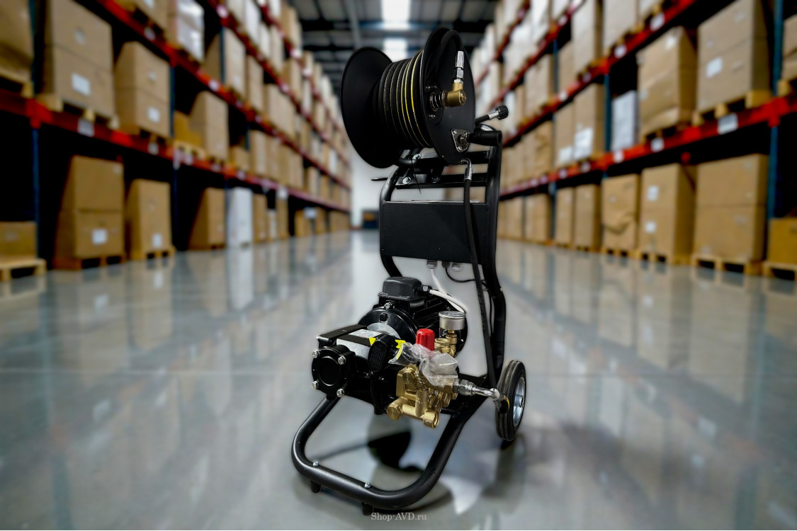 АВД ТРИТОН H 15/200 TS 5.5 N (на тележке, манометр, катушка, электрика с теплозащитой)