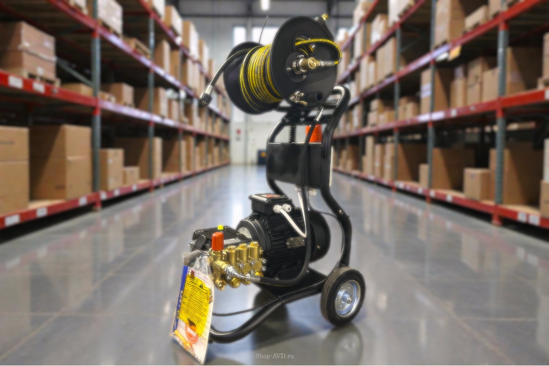 АВД Тритон B 15/200 TS 5.5 T ( на тележке, барабан, электрика с тёплозащитой)