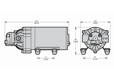 Насос мембранно-поршневой Comet® серия EVERFLO EF 2200 (8,3 л/мин; 4,8 бар) 12V