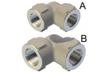 Переходник угловой 3/8 Bsp (г) 3/8 Bsp (г) нерж. 600 бар