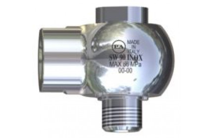 Поворотное устройство 90 гр. угловое (нерж); 1/2ш-1/2г 600 бар.