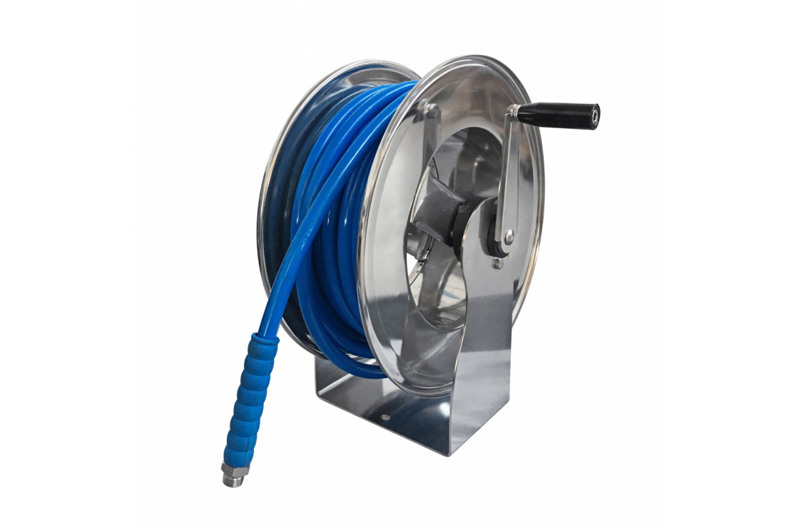 Барабан авто. для рук. дл. 50 м 1/4  (нерж.) 1/2г.3/8ш. 1000 бар