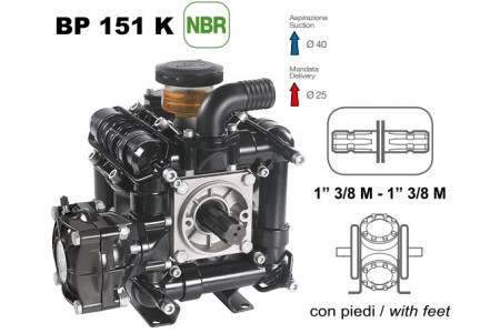 Насос Насос мембранный Comet® серия ВP151 (138 л/мин; 20 бар); вал ВОМ 13/8