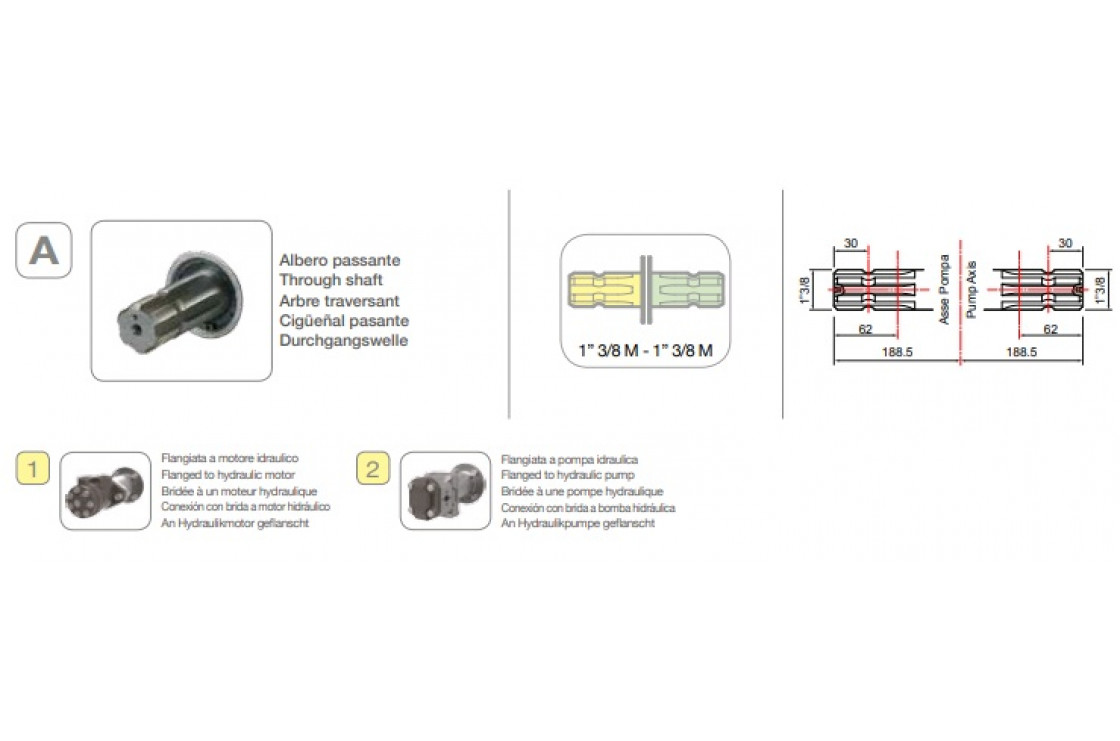 Насос мембранный Comet® серия APS 166 (163 л/мин; 50 бар); вал ВОМ 13/8