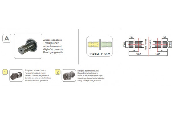 Насос мембранный Comet® серия APS 166 (163 л/мин; 50 бар); вал ВОМ 13/8