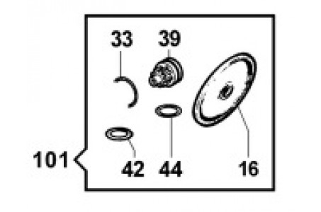 Ремкомплект насоса серии APS 141/166: мембрана NBR (KIT100)