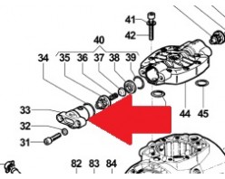 Крышка 1 клапана насоса APS 101/121-145 (1х3)