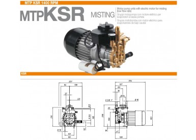 Насос плунжерный MTP KSR 1/70 TSI с эл. двигателем 0,7 кВт 220 В