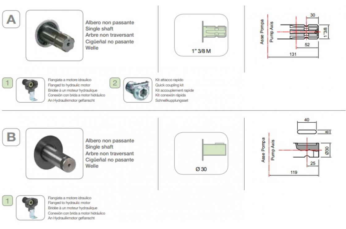 Насос мембранный Comet® серия ВP40 (43,3 л/мин; 15 бар); вал ВОМ 13/8