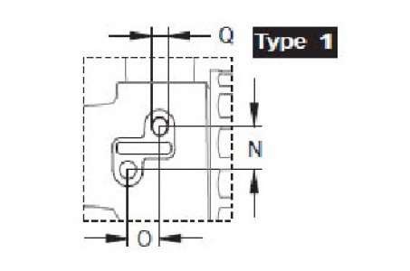 Кран 2х ходовой; тип ручки LC; крепление TYPE 1; вх.-вых.Г1 (ВЫСОКАЯ РУЧКА)