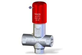 Клапан предохранительный VS 23-280-200° - PED вход 1/2 г. 70 л/мин 280 бар нерж.сталь Aisi 303
