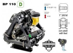 Насос мембранный Comet® серия ВP110 D (110 л/мин; 20 бар); гидрокомпенсатор; фланец под гидромотор