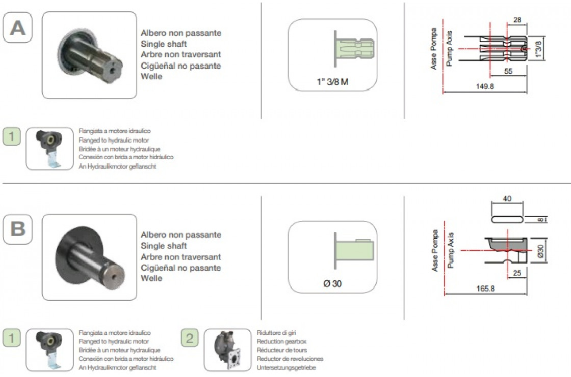 Насос мембранный Comet® серия ВP110 D (110 л/мин; 20 бар); гидрокомпенсатор; фланец под гидромотор