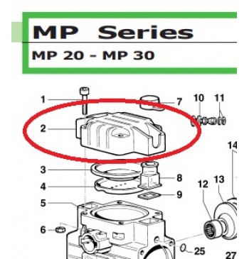 Крышка насоса MP20