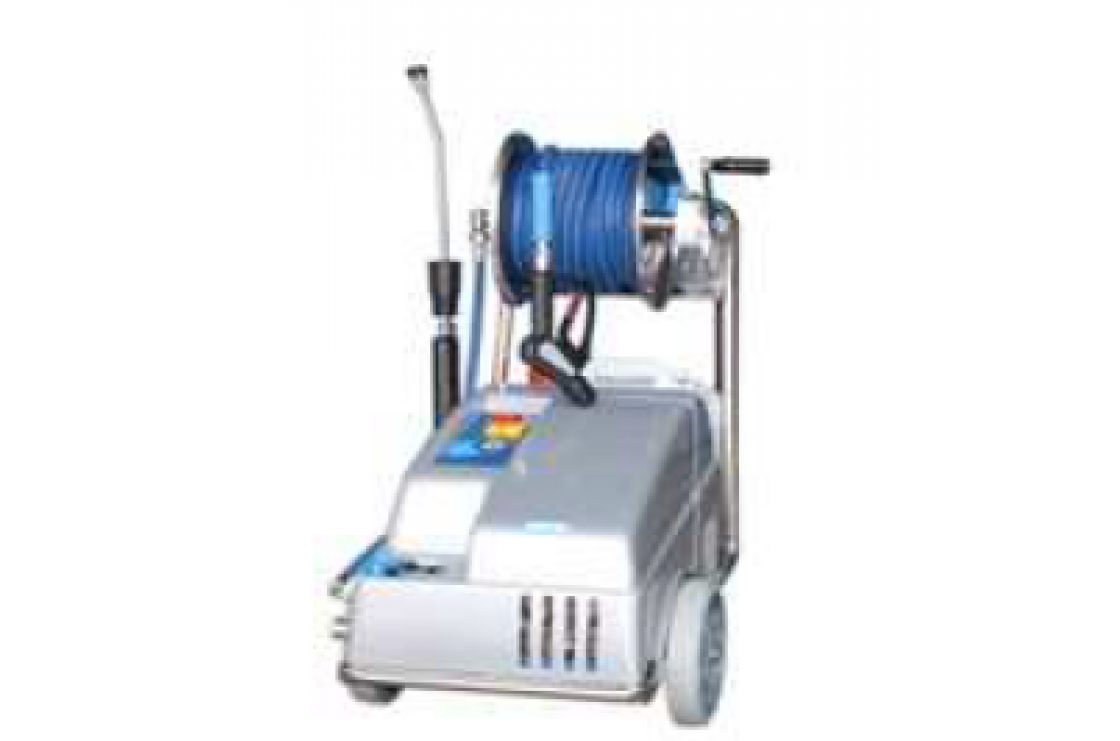 Моечная передвижная установка FDR SUPER AIR  с нанесением пены, 150 бар, 21 л/мин с барабаном