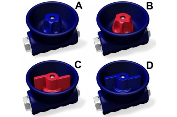 Кран для пены, BPS вход 1/2 г. выход 1/2 г.