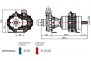 Насос центробежный Comet® серия C610H-PTO(нерж.) с мультиплекатором(655 л/мин;11,8 бар) + патрубки