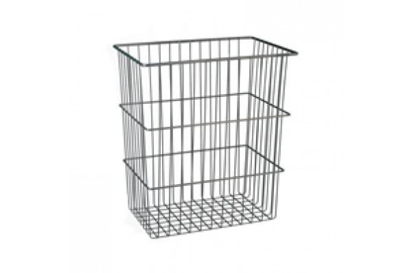 Корзина для бумаги, открытая, нерж.  сталь, 35 л