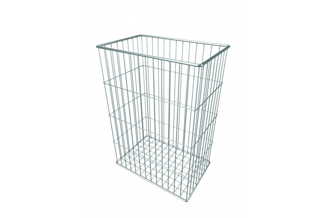 Корзина для бумаги, открытая, нерж.  сталь, 35 л