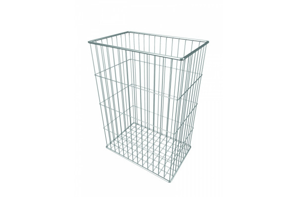 Корзина для бумаги, открытая, нерж.  сталь, 35 л