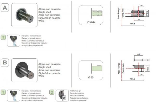 Насос мембранный Comet® серия ВP110 D (110 л/мин; 20 бар); гидрокомпенсатор; вал ВОМ 13/8