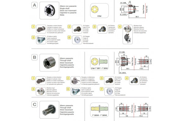 Насос мембранный Comet® серия APS 71 (67,2 л/мин; 50 бар); элемент соединительный под 6 болтов
