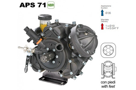 Насос Насос мембранный Comet® серия APS 71 (67,2 л/мин; 50 бар); элемент соединительный под 6 болтов