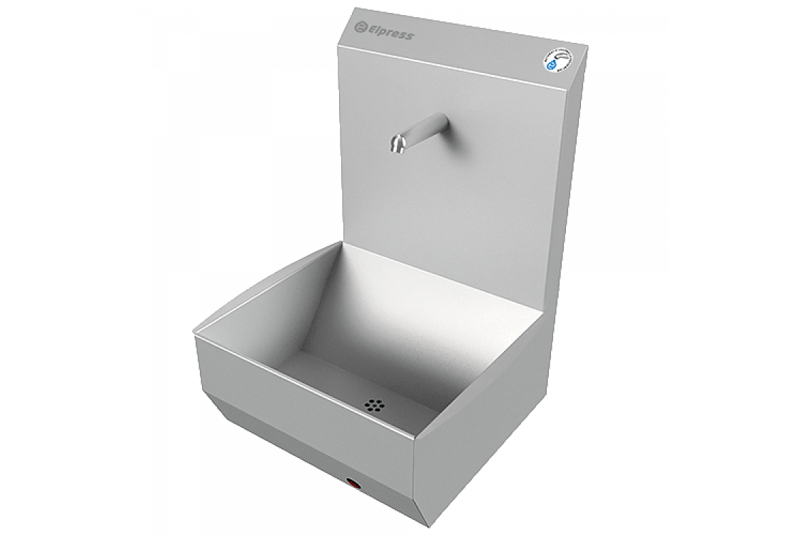 Раковина EWG-1K Deluxe настенная однопостовая с механическим включением, нерж. сталь