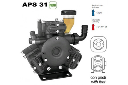 Насос Насос мембранный Comet® серия APS 31 (25 л/мин; 40 бар); элемент соединительный под 6 болтов