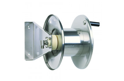 Барабан ручной для рукава 20м. 1/2 (нерж.)  1/2ш. 1/2ш. 200 бар.