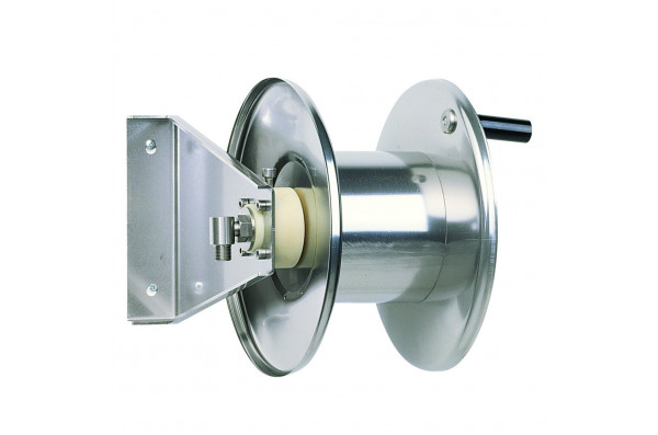 Барабан ручной для рукава 20м. 1/2 (нерж.)  1/2ш. 1/2ш. 200 бар.