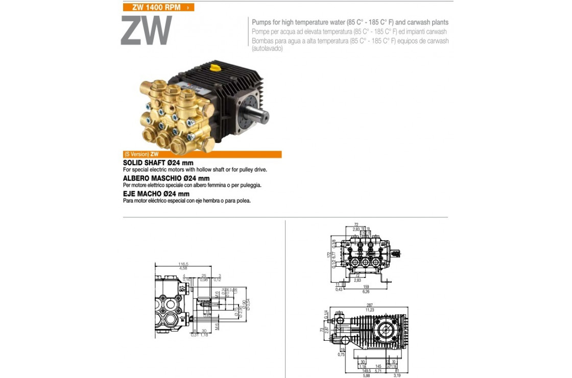 Comet ZW 4030 S (15/207) 1450 об./мин. 85 C° вал 24мм