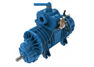 Насос вакуумный лопастной JUROP PN 155R,1300 об/мин, правое вращение, руч. 4-х. клапан