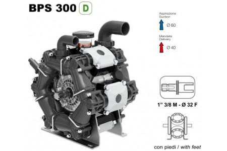 Насос Насос мембранный Comet® серия ВPS300 (295 л/мин; 20 бар); ВОМ 13/8 - вал d32 внутрен./шпонка
