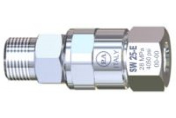 Поворотное устройство прямое SW25-E с  подшипником из нерж. стали для консоли (нерж); 1/4ш-1/4г