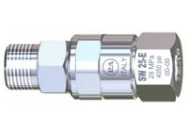 Поворотное устройство прямое SW25-E с  подшипником из нерж. стали для консоли (нерж); 1/4ш-1/4г